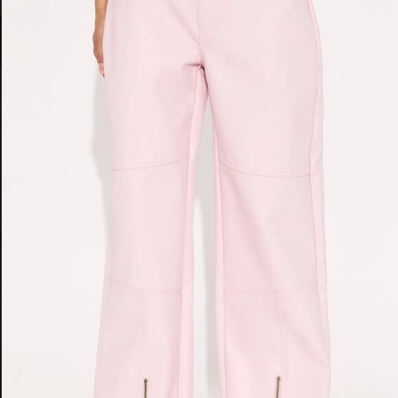 Fashion Nova Hot N' Spicy Faux Leather Pant - Pink - Picture 2 of 2